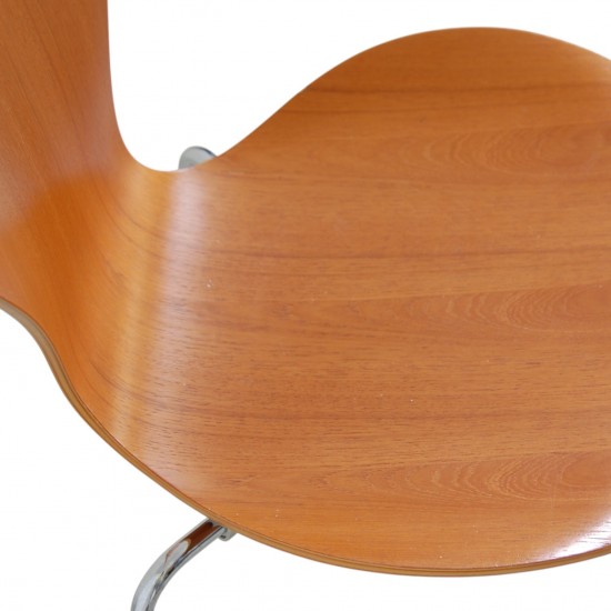Sæt af 5 Arne Jacobsen Syver stole i Teak