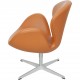 Arne Jacobsen Svane stol i whisky classic læder