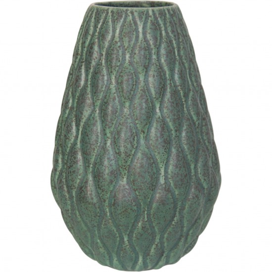 Anders Børgesen grøn vase H:21 Cm