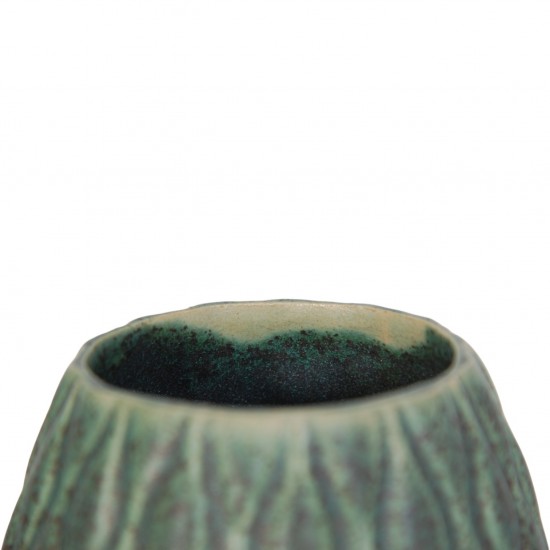 Anders Børgesen grøn vase H:21 Cm