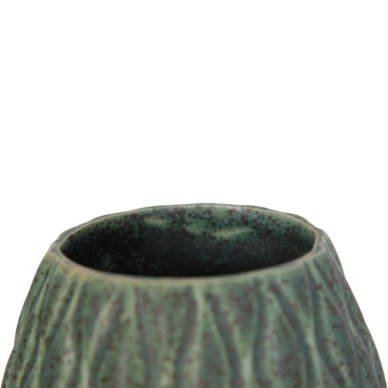 Anders Børgesen grøn vase H:21 Cm