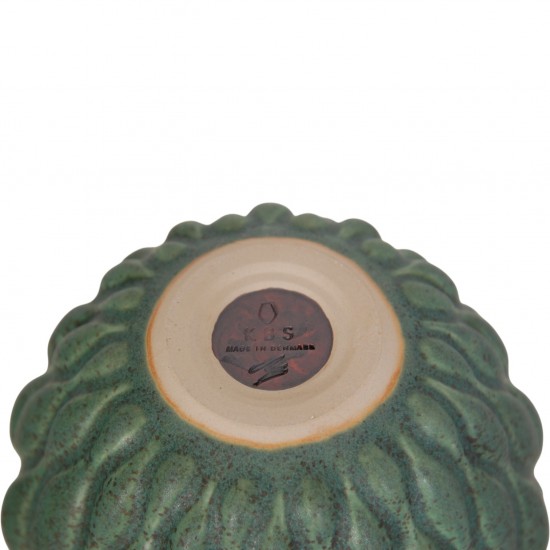 Anders Børgesen grøn vase H:21 Cm