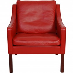 Børge Mogensen 2207 Lounge chair in red leather