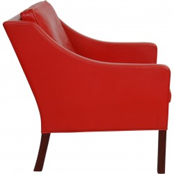Børge Mogensen 2207 Lounge chair in red leather