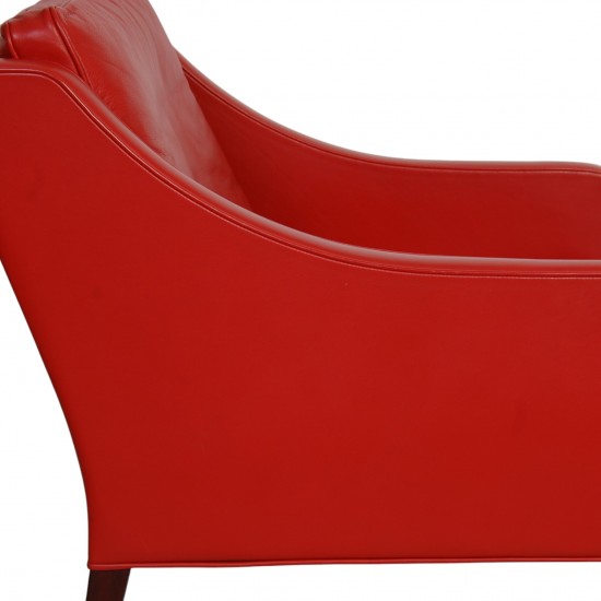 Børge Mogensen 2207 Stol i rødt læder