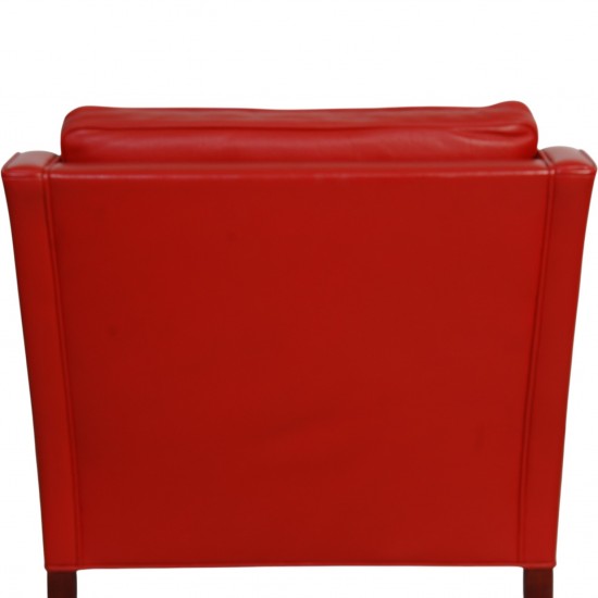 Børge Mogensen 2207 Stol i rødt læder