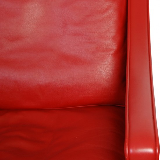 Børge Mogensen 2207 Stol i rødt læder