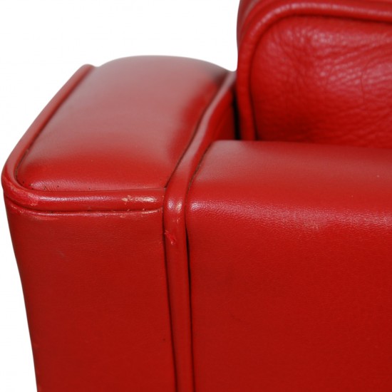 Børge Mogensen 2207 lænestol i rødt læder