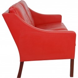 Børge Mogensen 2208 2.seater sofa in red leather