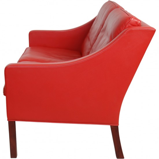 Børge Mogensen 2208 2.personers sofa i rødt læder