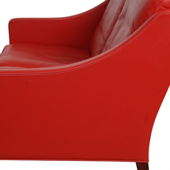 Børge Mogensen 2208 2.personers sofa i rødt læder