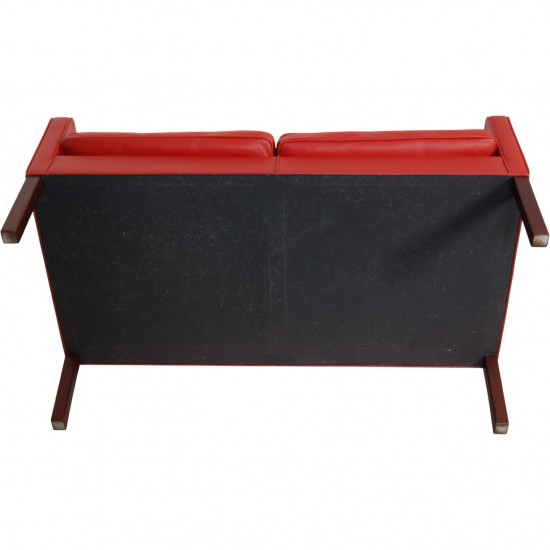 Børge Mogensen 2208 2.personers sofa i rødt læder