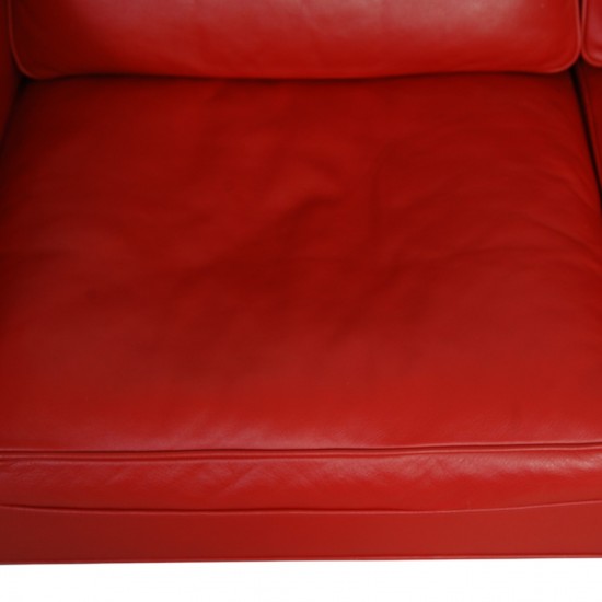 Børge Mogensen 2208 2.personers sofa i rødt læder