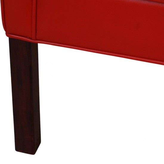 Børge Mogensen 2208 2.personers sofa i rødt læder