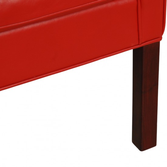 Børge Mogensen 2208 2.personers sofa i rødt læder