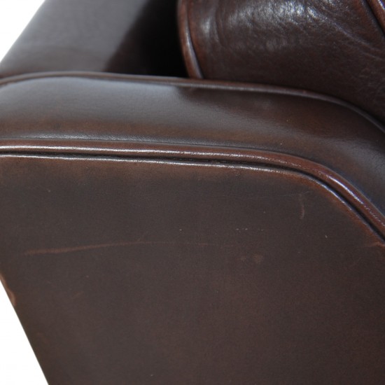 Børge Mogensen 2321 lænestol i brunt læder