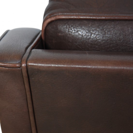 Børge Mogensen 2321 lænestol i brunt læder