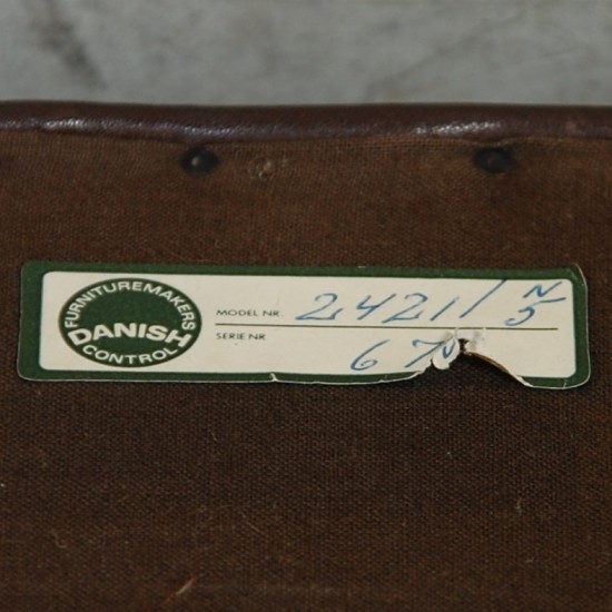 Børge Mogensen 2321 lænestol i brunt læder