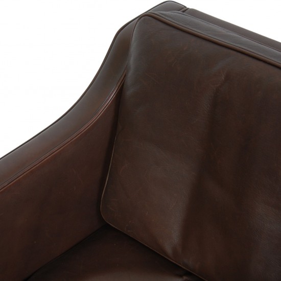 Børge Mogensen 2321 lænestol i brunt læder
