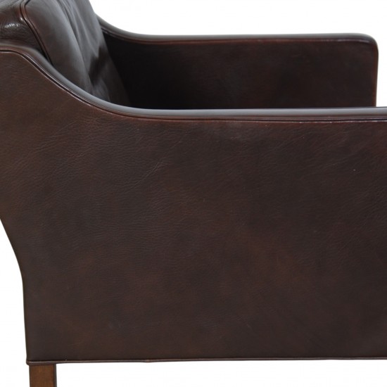Børge Mogensen 2321 lænestol i brunt læder
