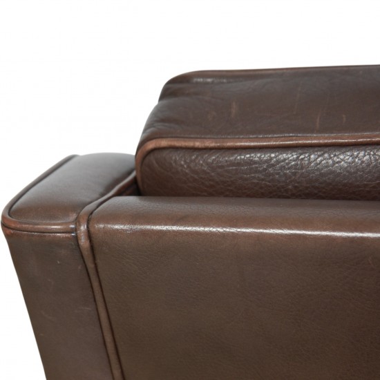 Børge Mogensen 2321 lænestol i brunt læder