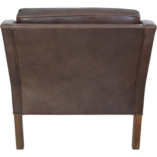 Børge Mogensen 2321 lænestol i brunt læder