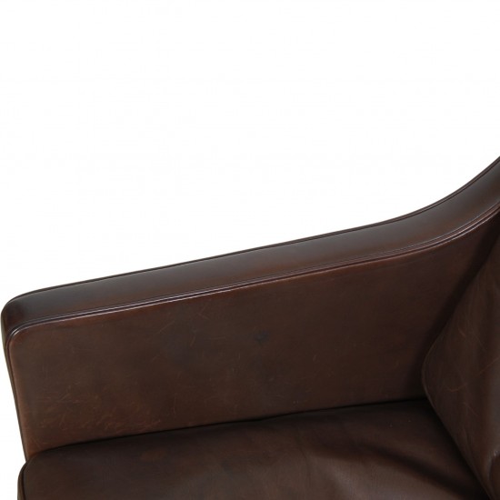 Børge Mogensen 2321 lænestol i brunt læder