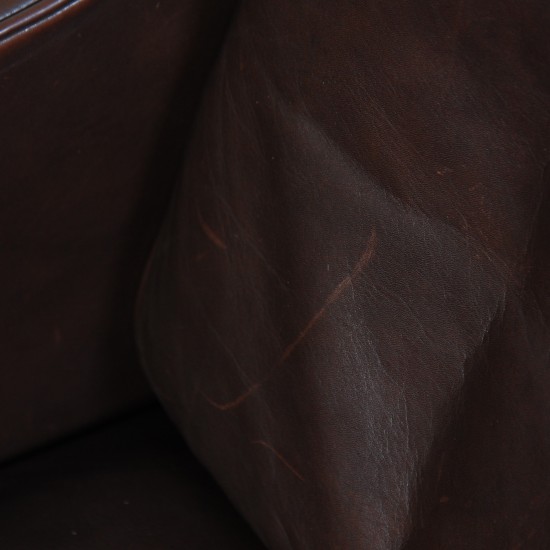 Børge Mogensen 2321 lænestol i brunt læder