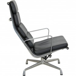 Charles Eames Ea222 loungestol i sort læder