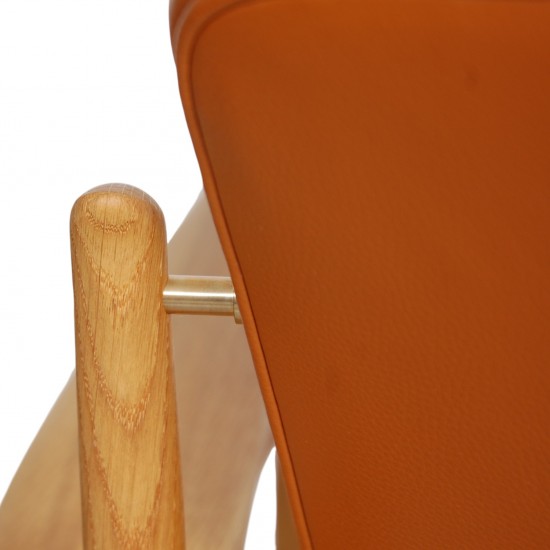 Finn Juhl France stol i cognac læder og eg