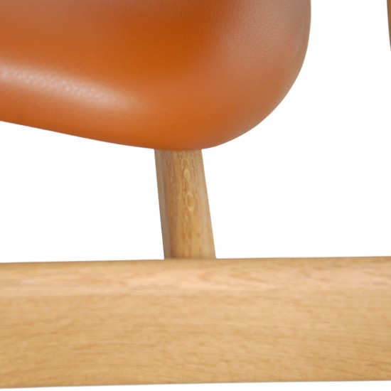 Finn Juhl France stol i cognac læder og eg