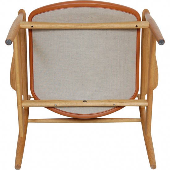 Finn Juhl France stol i cognac læder og eg