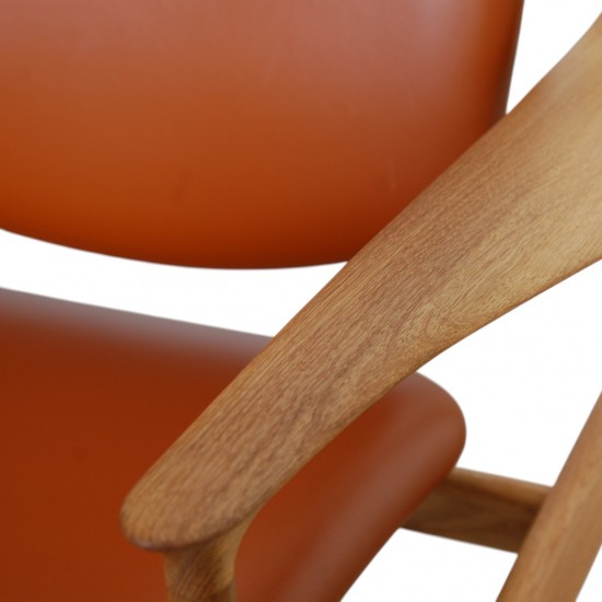 Finn Juhl France stol i cognac læder og eg