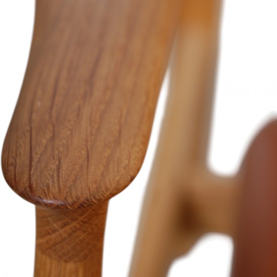 Finn Juhl France stol i cognac læder og eg