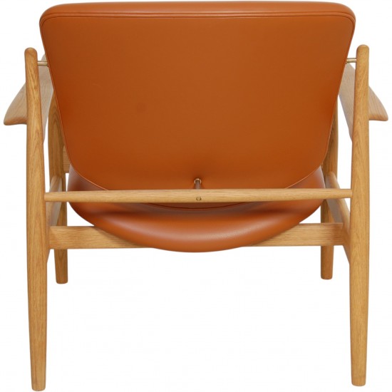Finn Juhl France stol i cognac læder og eg