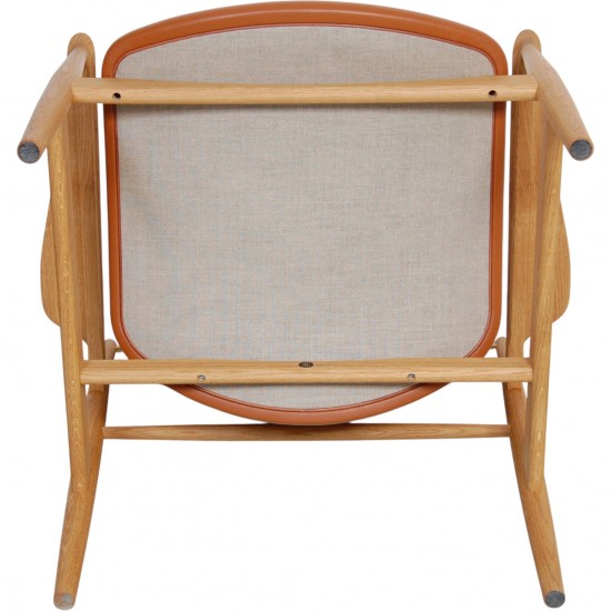 Finn Juhl France stol i cognac læder og eg