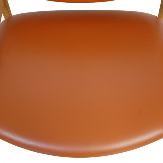 Finn Juhl France stol i cognac læder og eg