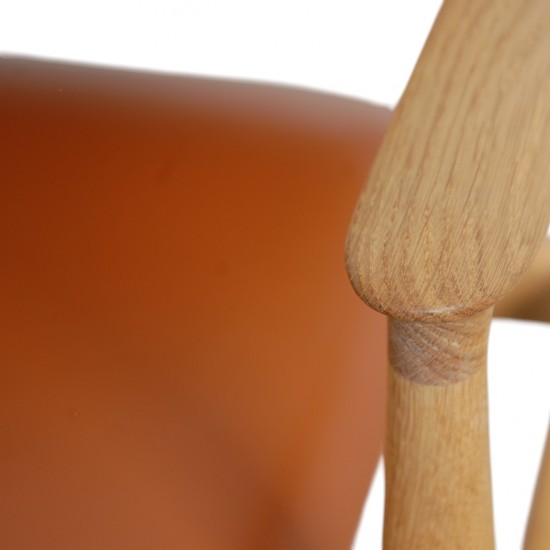 Finn Juhl France stol i cognac læder og eg