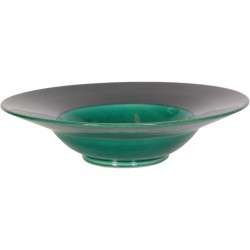 Herman Kæhler grønt keramisk fad, Ø:36 Cm 1930-1950