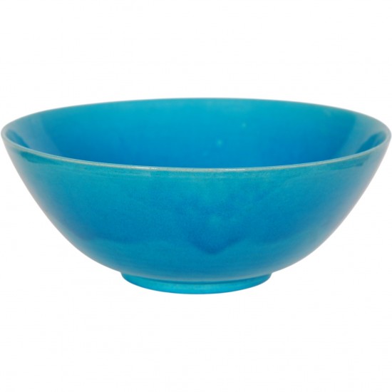 Herman Kæhler blå keramisk skål Ø:22 Cm 1950-1960'erne