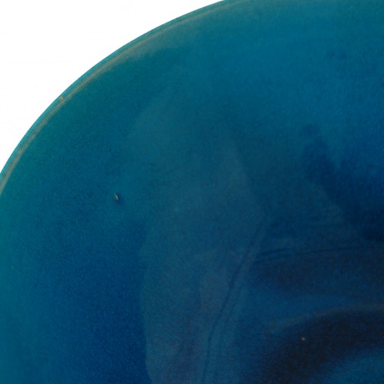 Herman Kæhler blå keramisk skål Ø:22 Cm 1950-1960'erne