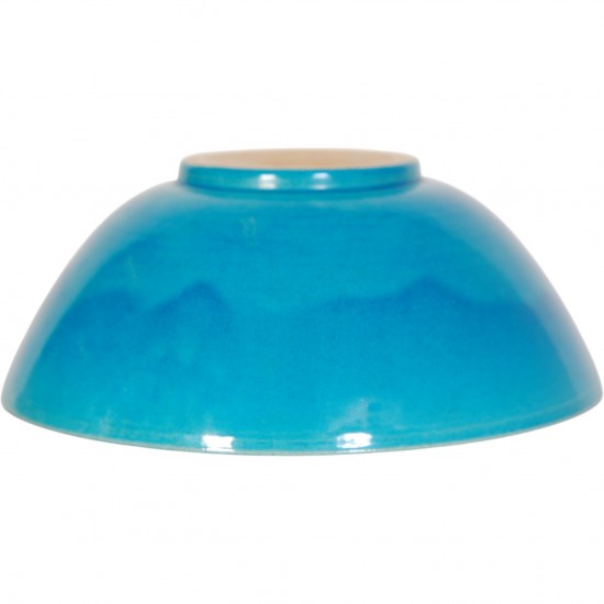 Herman Kæhler blå keramisk skål Ø:22 Cm 1950-1960'erne