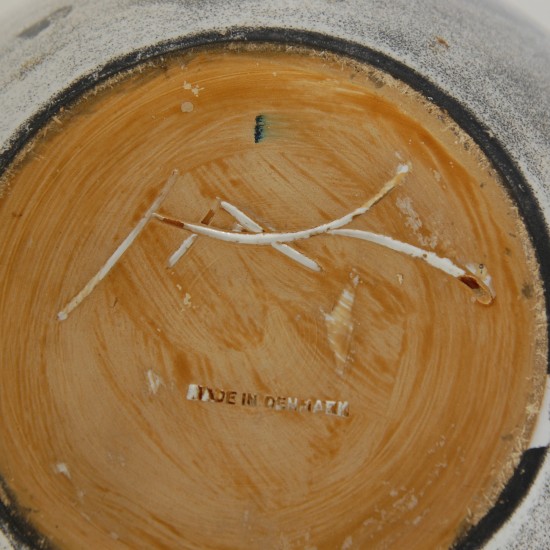 Herman Kæhler grå keramisk vase H: 31 cm, 1950-1960'erne