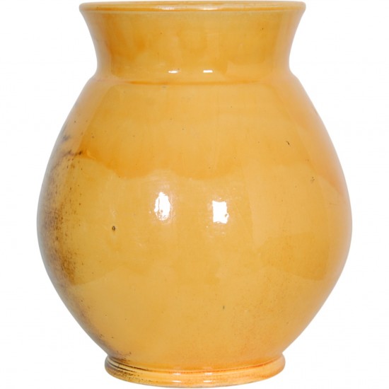 Herman Kæhler gul vase, H:29 Cm, 1930-1940'erne