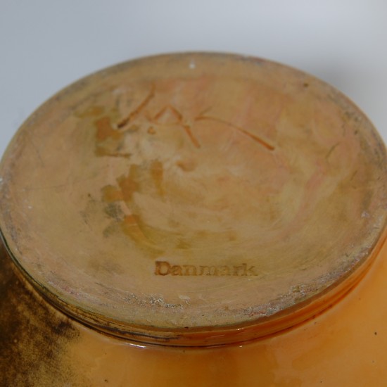 Herman Kæhler gul vase, H:29 Cm, 1930-1940'erne