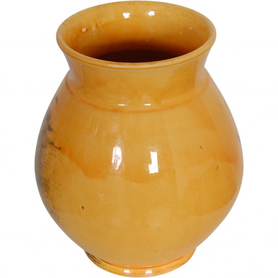 Herman Kæhler gul vase, H:29 Cm, 1930-1940'erne