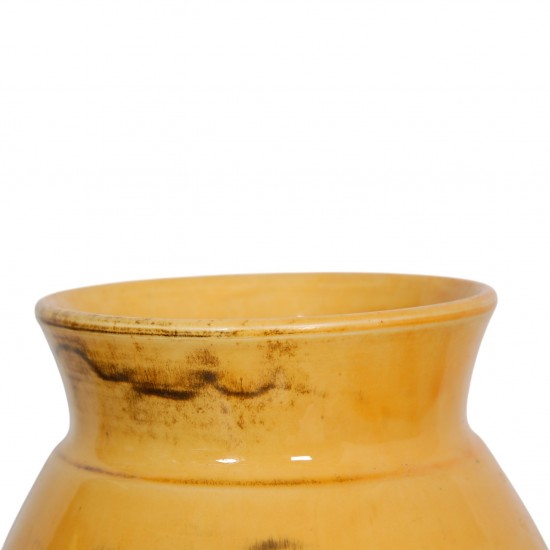 Herman Kæhler gul vase, H:29 Cm, 1930-1940'erne