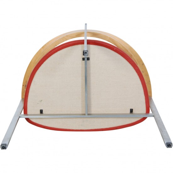 Poul Kjærholm PK11 stol i rødt læder 1984