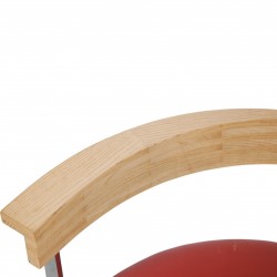 Poul Kjærholm PK11 stol i rødt læder 1984