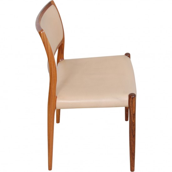 Sæt af 10 N.O Møller model 80 stole i palisander